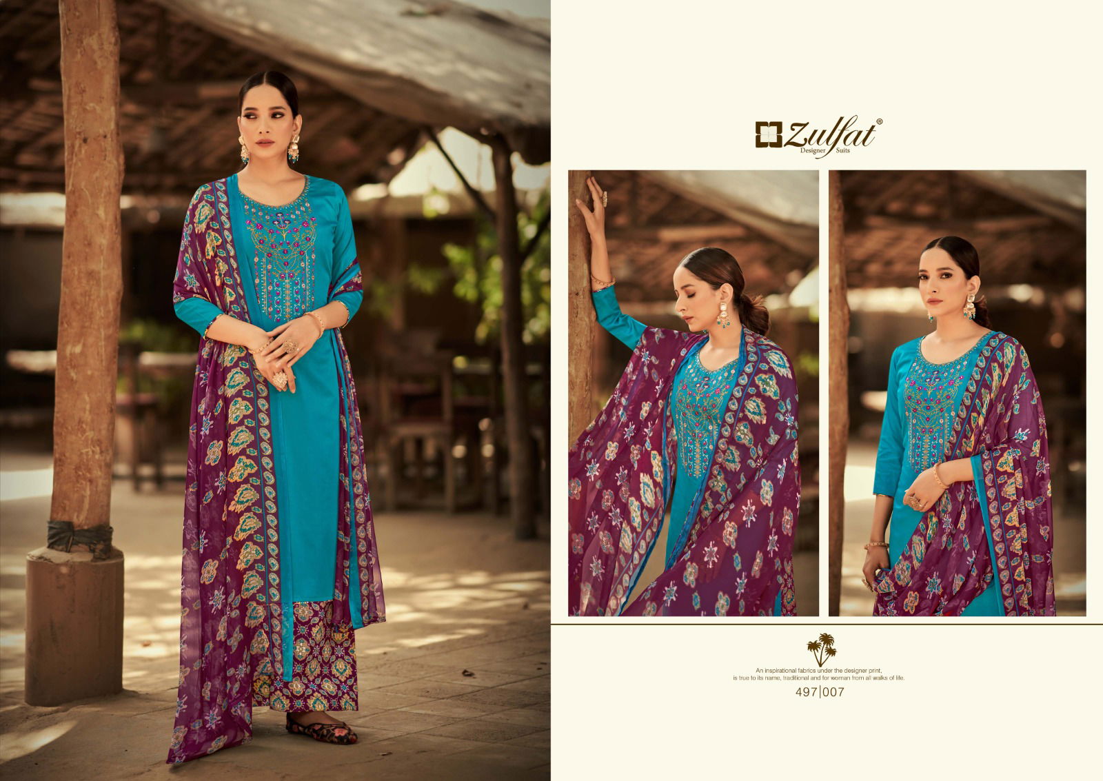 Zulfat Damini 497 Readymade Cotton Salwar Suit Catalog